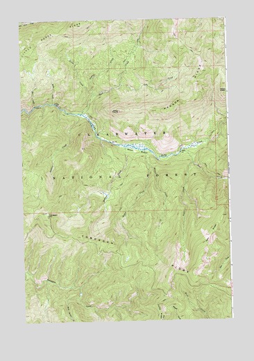 Toboggan Ridge, ID USGS Topographic Map
