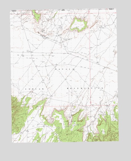 Toh Atin Mesa East, AZ USGS Topographic Map