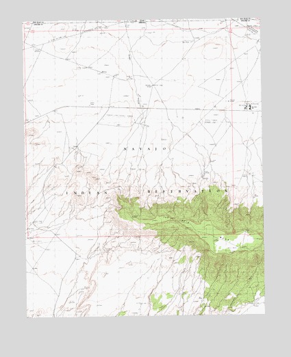 Toh Atin Mesa West, AZ USGS Topographic Map