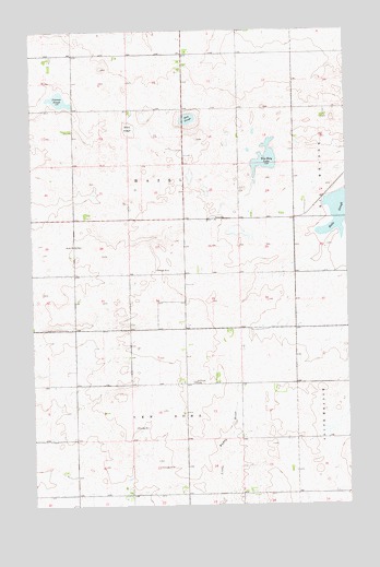 Tom Berg Lake, ND USGS Topographic Map