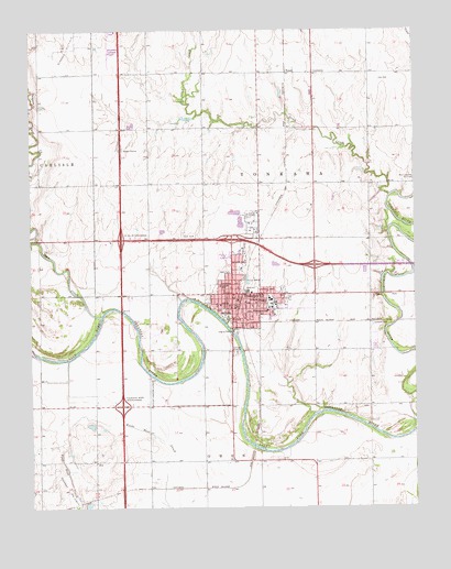 Tonkawa, OK USGS Topographic Map