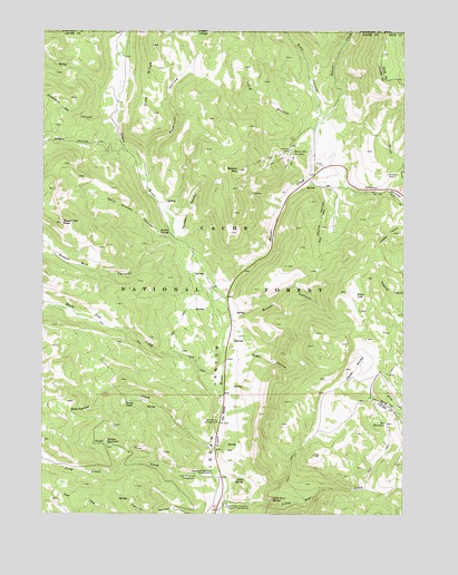 Tony Grove Creek, UT USGS Topographic Map