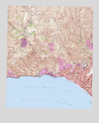 Topanga, CA USGS Topographic Map