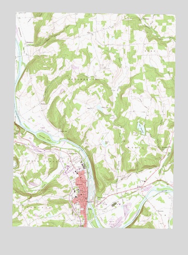 Towanda, PA USGS Topographic Map