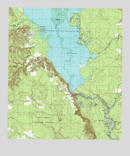 Town Bluff, TX USGS Topographic Map