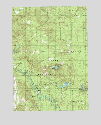 Townsend Lake, MI USGS Topographic Map