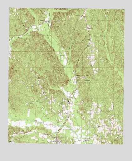 Toxey, AL USGS Topographic Map