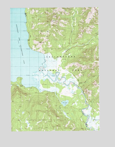Trail Lake, WY USGS Topographic Map