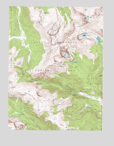 Trail Ridge, CO USGS Topographic Map