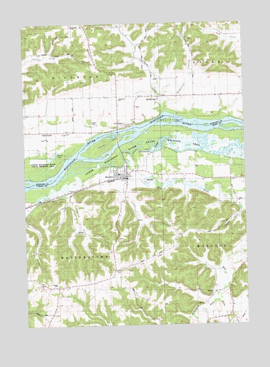 Blue River, WI USGS Topographic Map