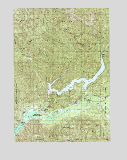 Blue River, OR USGS Topographic Map