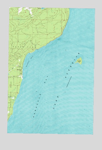 Traverse Island, MI USGS Topographic Map