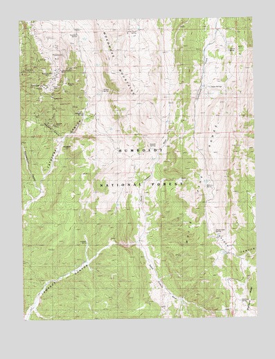 Treasure Hill, NV USGS Topographic Map