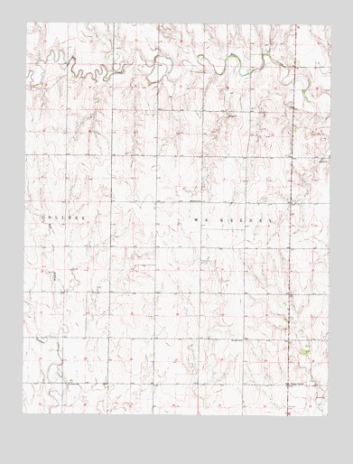 Trego Center, KS USGS Topographic Map