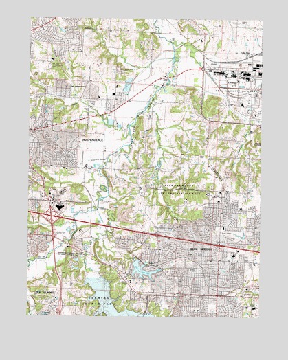 Blue Springs, MO USGS Topographic Map
