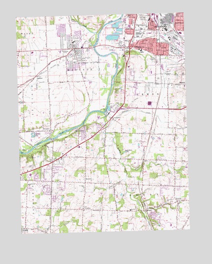 Trenton, OH USGS Topographic Map