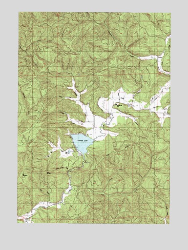 Triangle Lake, OR USGS Topographic Map
