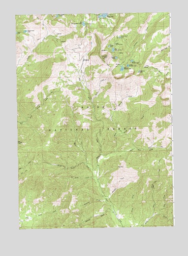 Trinity Mountain, ID USGS Topographic Map