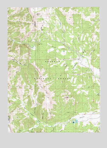 Triple Peak, WY USGS Topographic Map