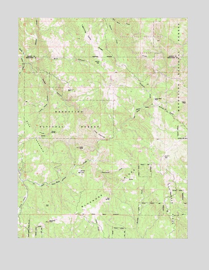 Bluenose Ridge, CA USGS Topographic Map