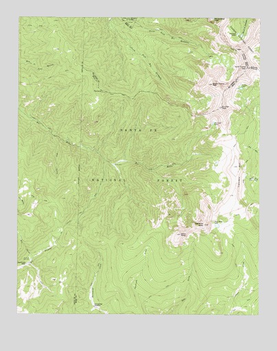 Truchas Peak, NM USGS Topographic Map