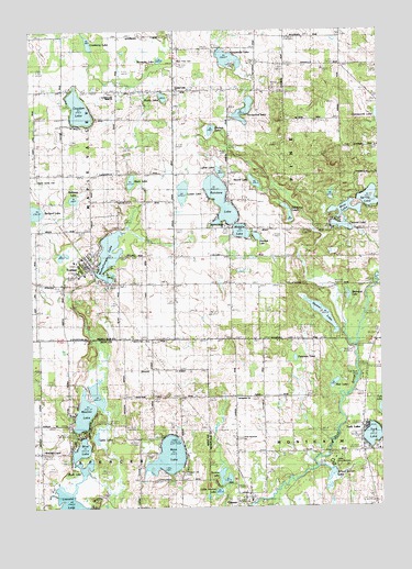 Trufant, MI USGS Topographic Map
