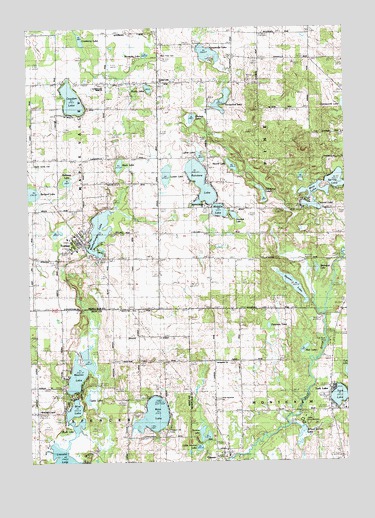 Trufant, MI USGS Topographic Map