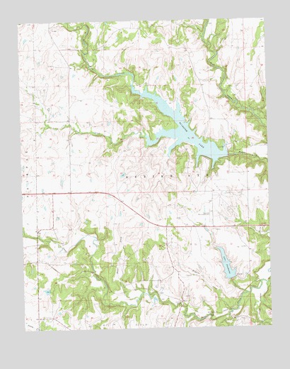 Bluestem Lake, OK USGS Topographic Map
