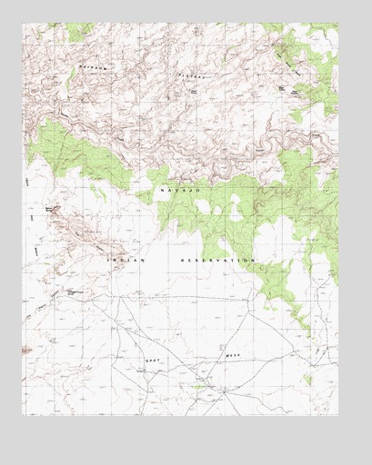Tse Esgizii, AZ USGS Topographic Map