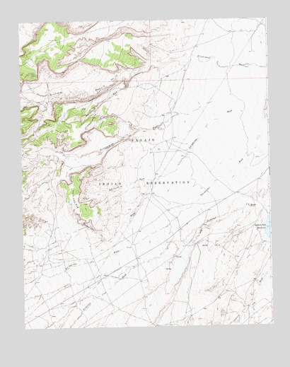 Tsin-nas-kid, NM USGS Topographic Map