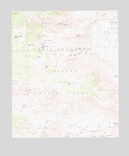 Tubb Canyon, CA USGS Topographic Map