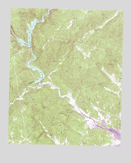 Tugaloo Lake, GA USGS Topographic Map