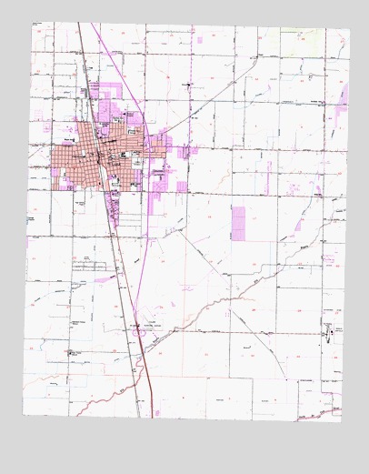 Tulare, CA USGS Topographic Map