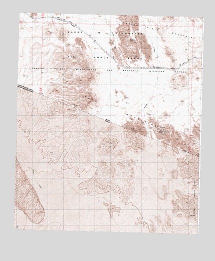 Tule Mountains, AZ USGS Topographic Map