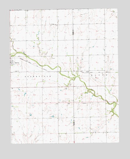 Bluff City East, KS USGS Topographic Map
