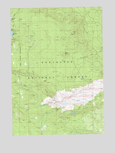 Tumalo Falls, OR USGS Topographic Map