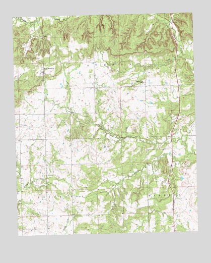 Tupelo NE, OK USGS Topographic Map