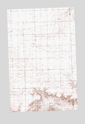 Turner SE, MT USGS Topographic Map