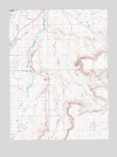 Turtle Hill, WY USGS Topographic Map