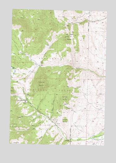 Twin Adams Mountain, MT USGS Topographic Map