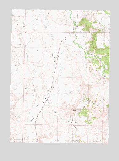 Twin Buttes, WY USGS Topographic Map