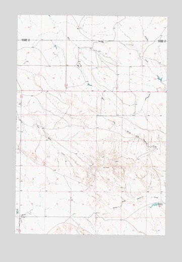 Twin Buttes School, MT USGS Topographic Map