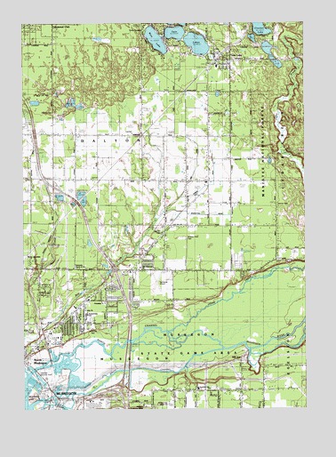 Twin Lake, MI USGS Topographic Map