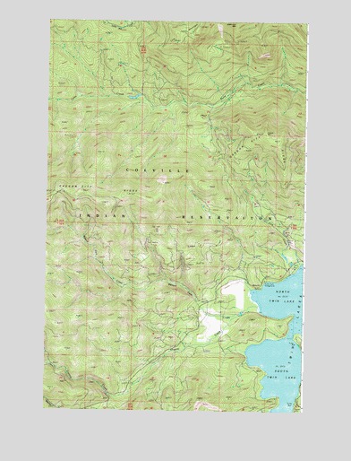Twin Lakes, WA USGS Topographic Map