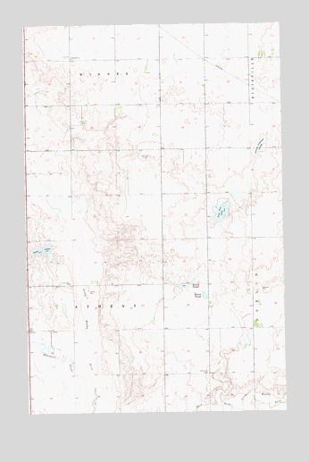 Twin Lakes, ND USGS Topographic Map
