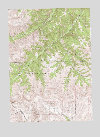Twin Peaks, WY USGS Topographic Map