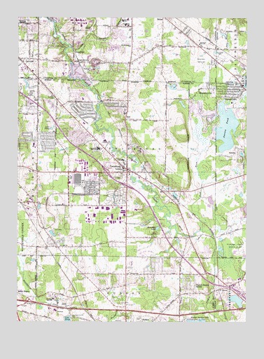 Twinsburg, OH USGS Topographic Map