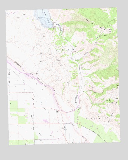 Twitchell Dam, CA USGS Topographic Map