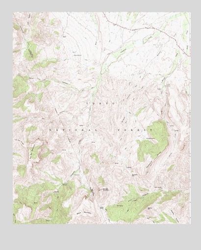 Two Bar Mountain, AZ USGS Topographic Map