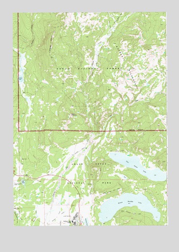 Two Ocean Lake, WY USGS Topographic Map